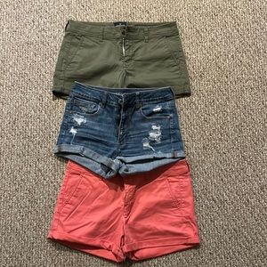 3 pairs American Eagle shorts size 8